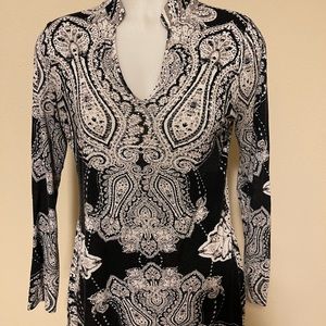 V Christina Tunic w/sparkle jeweled accents.  Very flattering and comfortable.